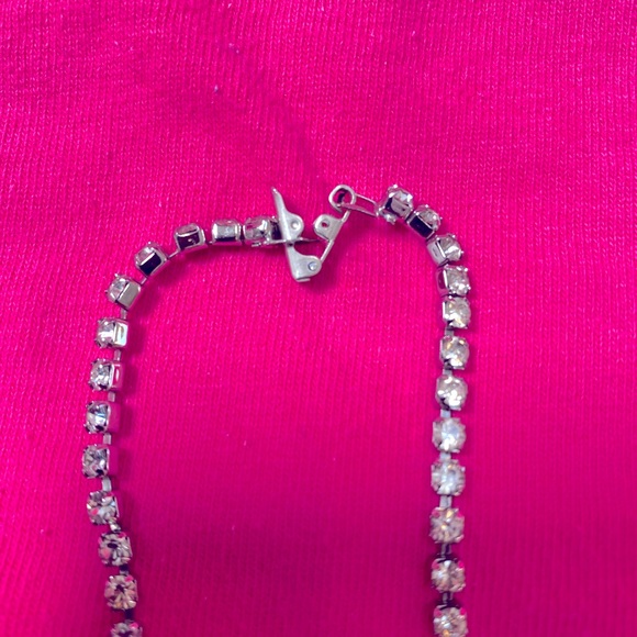 Like New Set Silver Rhinestone Necklace by Avon and Bracelet by Sarah Coventry - Picture 3 of 11